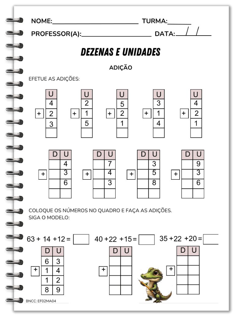 Dezenas e unidades: exercícios